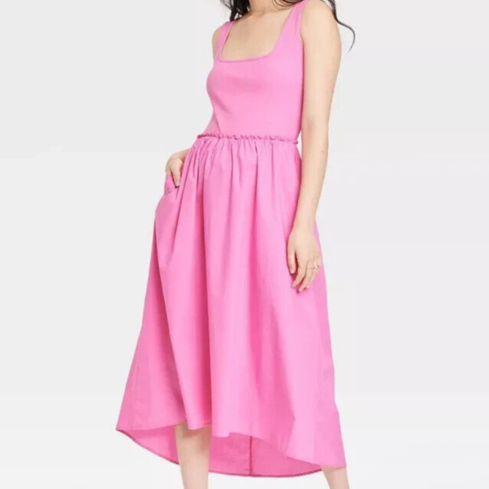 a new day Elegant Pink Sleeveless Dress